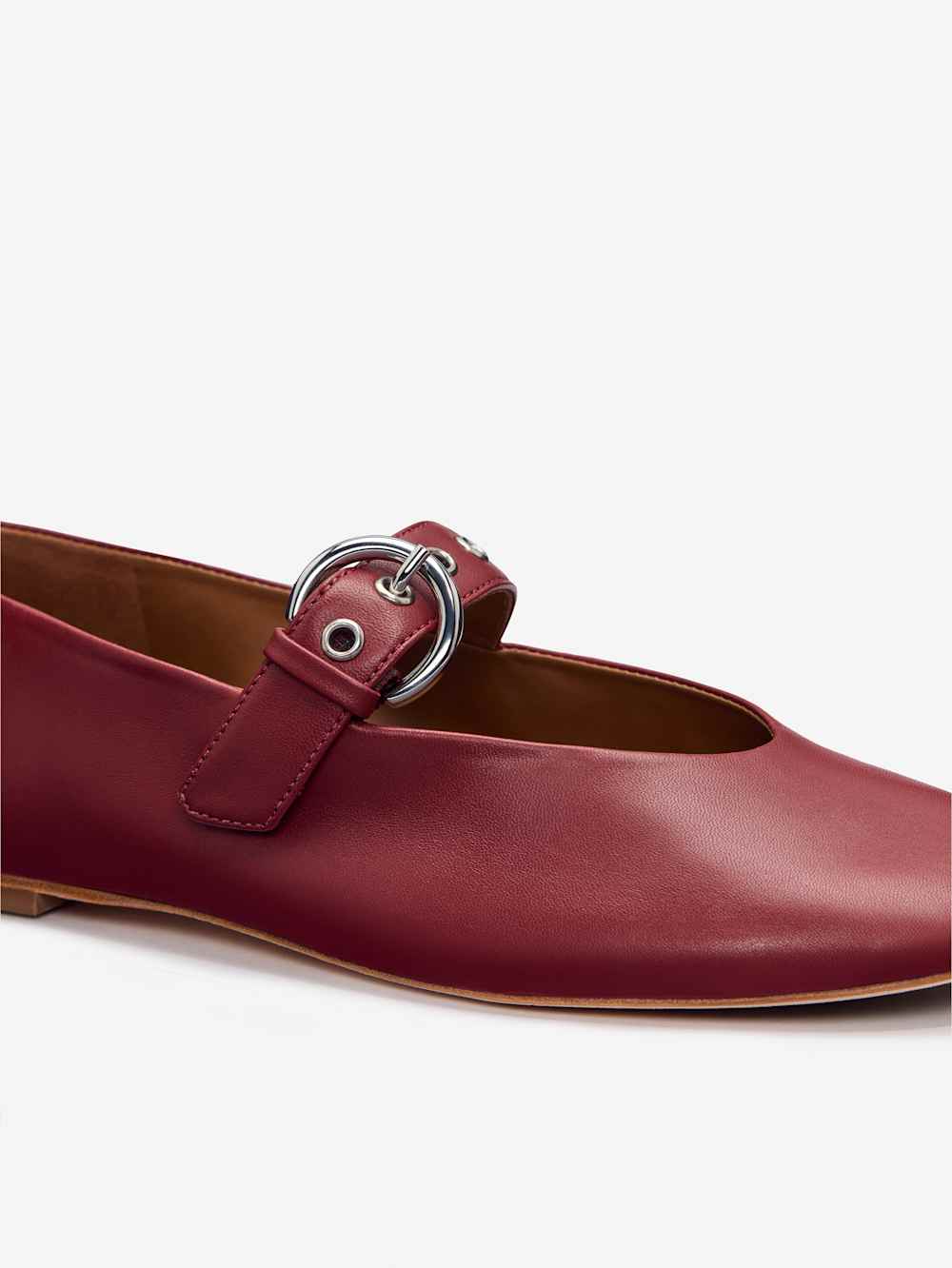 Bethany Ballet Flat - Brick Red Leather