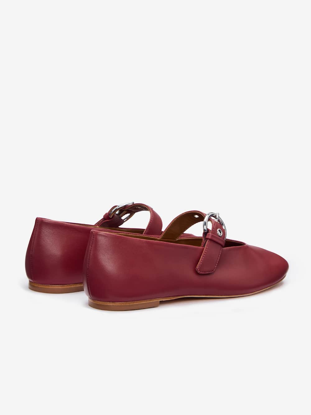 Bethany Ballet Flat - Brick Red Leather