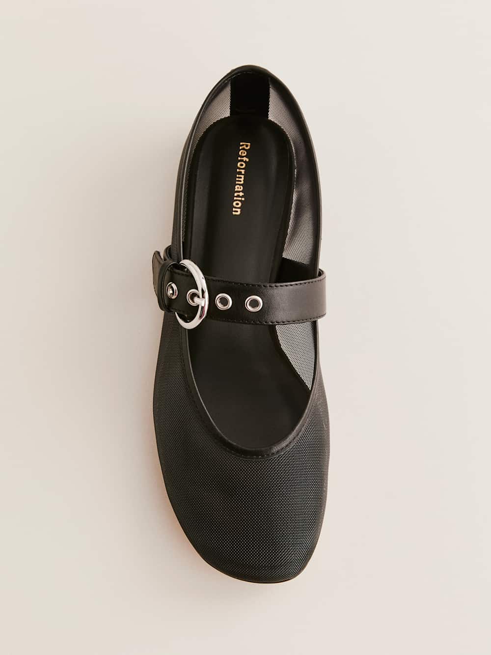 Bethany Ballet Flat - Black Mesh
