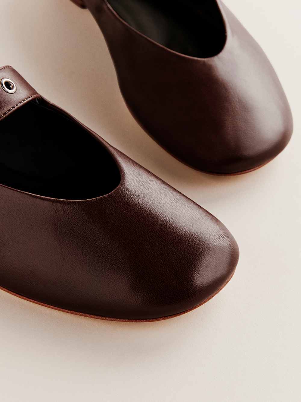 Bethany Ballet Flat - Chestnut Leather