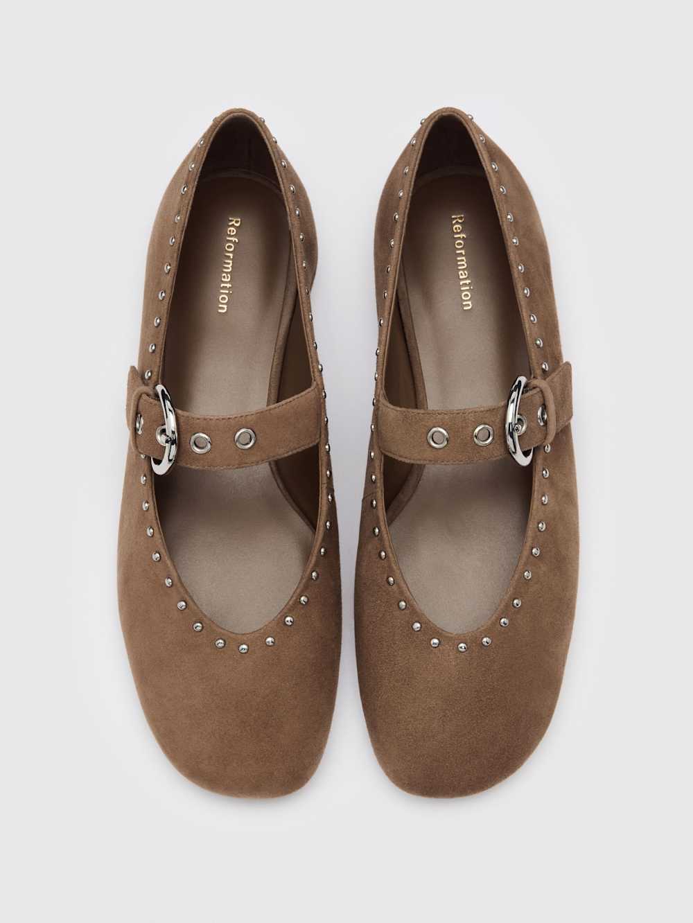 Bethany Ballet Flat - Farro Suede Studs