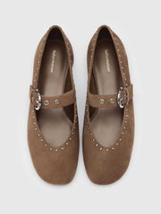 Bethany Ballet Flat - Farro Suede Studs
