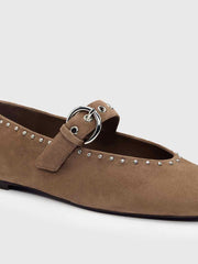 Bethany Ballet Flat - Farro Suede Studs