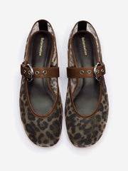 Bethany Ballet Flat - Leopard Mesh