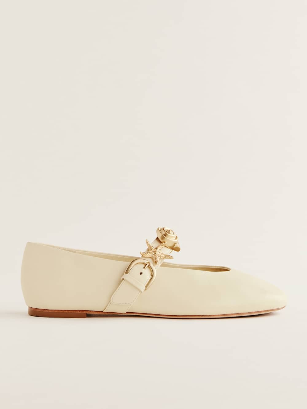 Bethany Ballet Flat - Cream Puff Shells