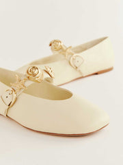 Bethany Ballet Flat - Cream Puff Shells