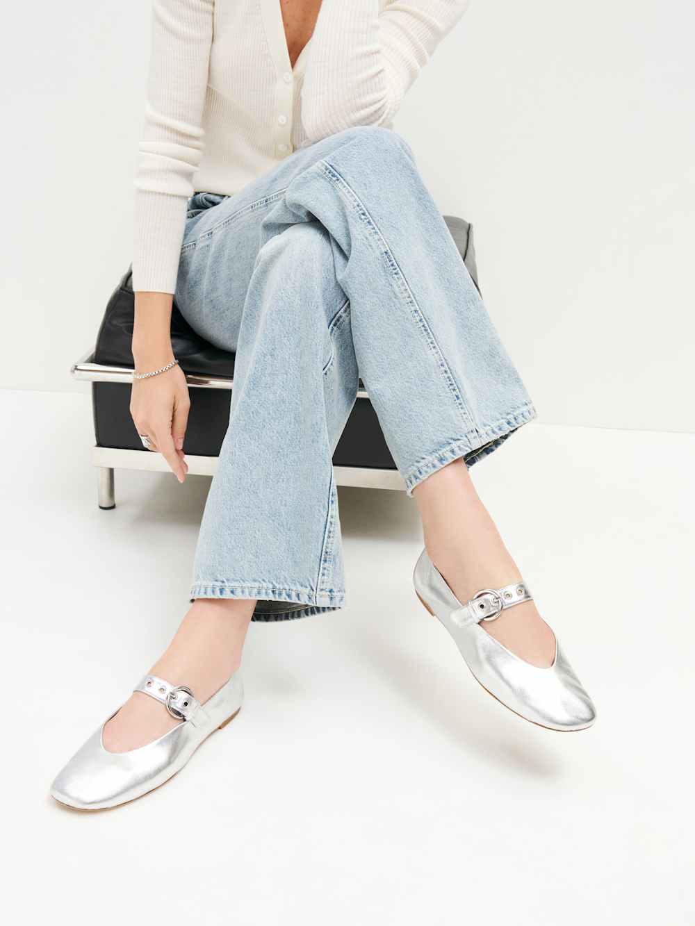 Bethany Ballet Flat - Silver