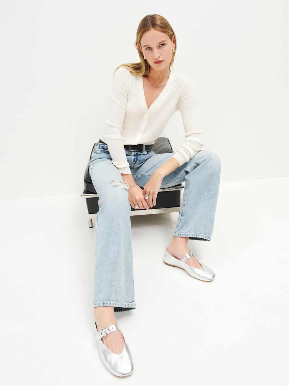 Bethany Ballet Flat - Silver