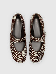 Bethany Ballet Flat - Zebra Haircalf