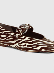 Bethany Ballet Flat - Zebra Haircalf