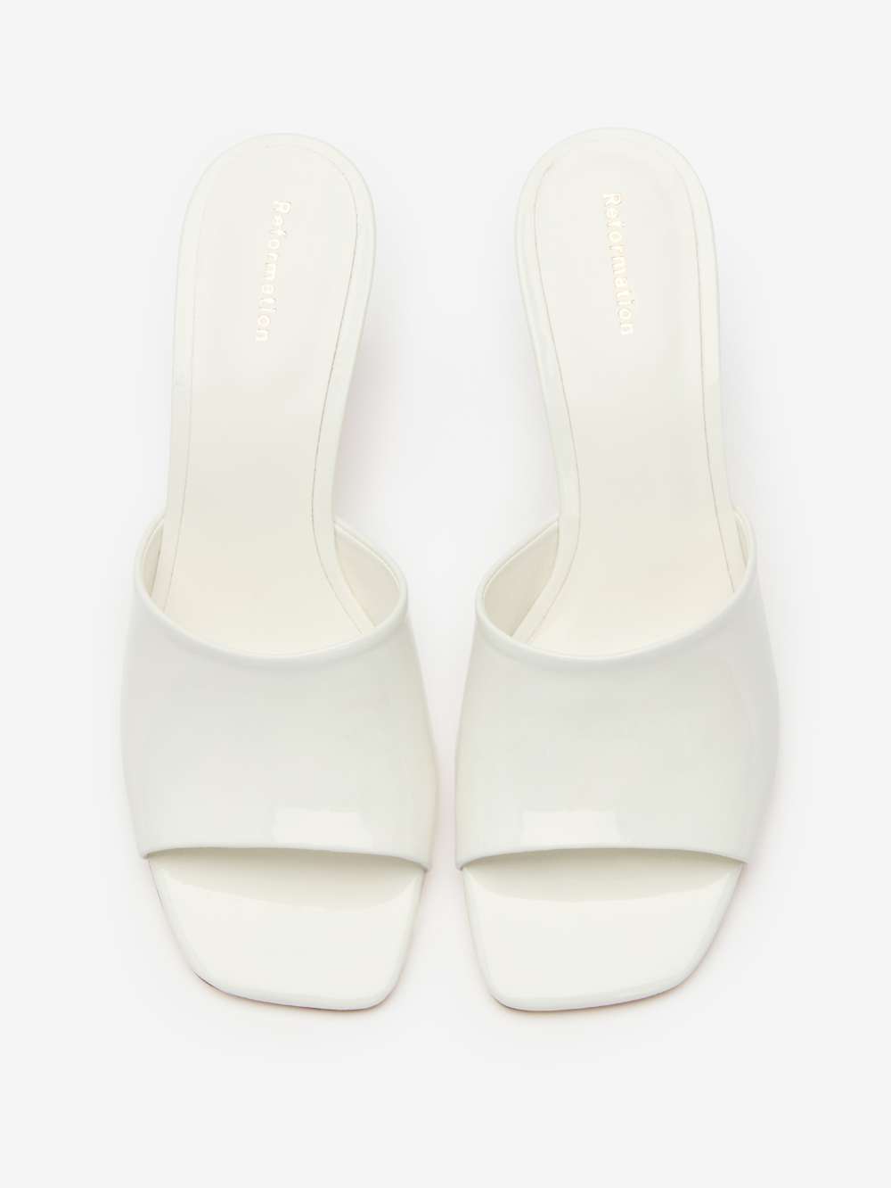 Enya Wedge Sandal - White Patent