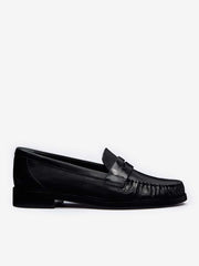 Ani Ruched Loafer - Black Leather