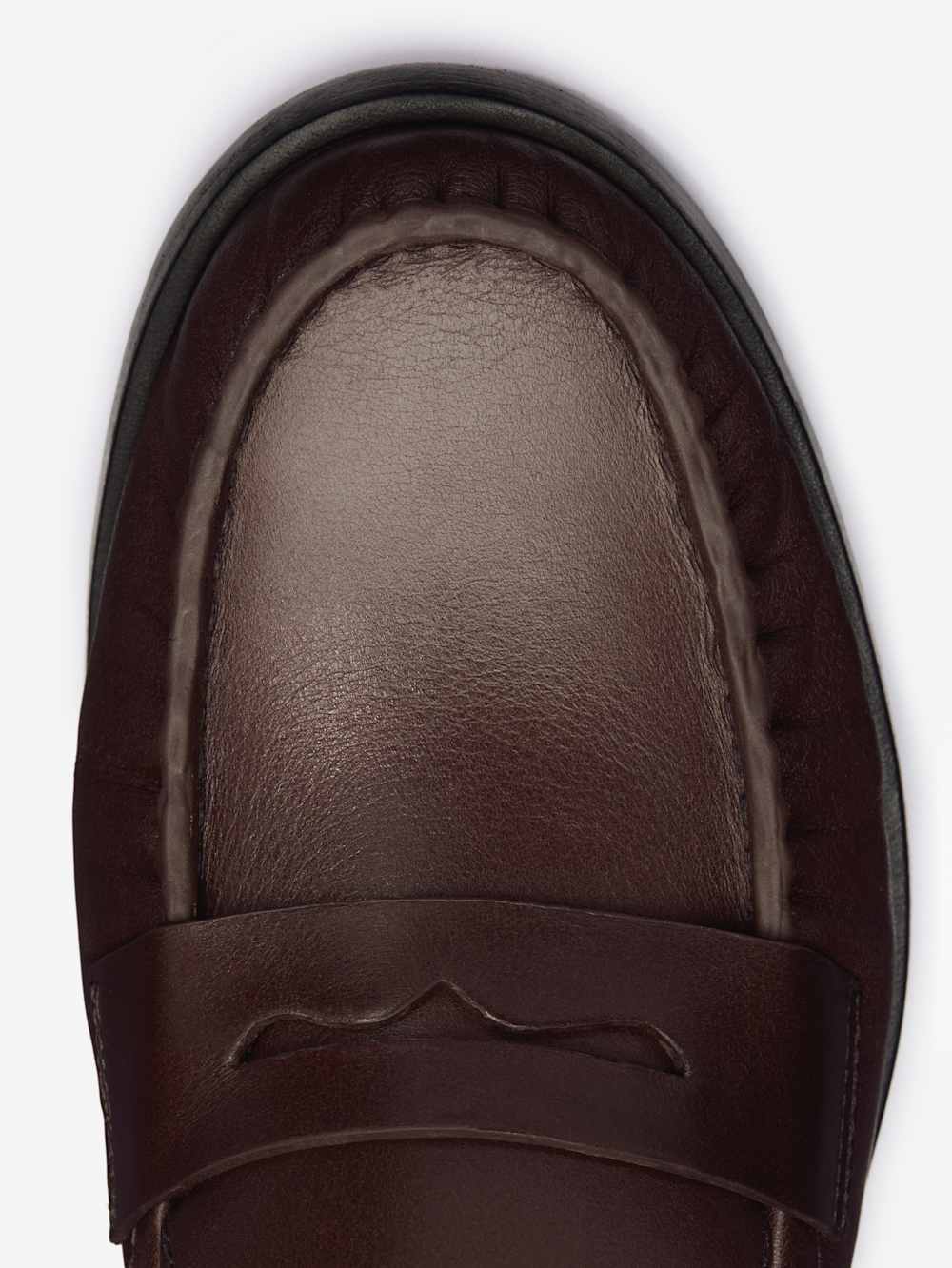Ani Ruched Loafer - Espresso Leather