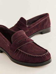 Ani Ruched Loafer - Ruby Suede