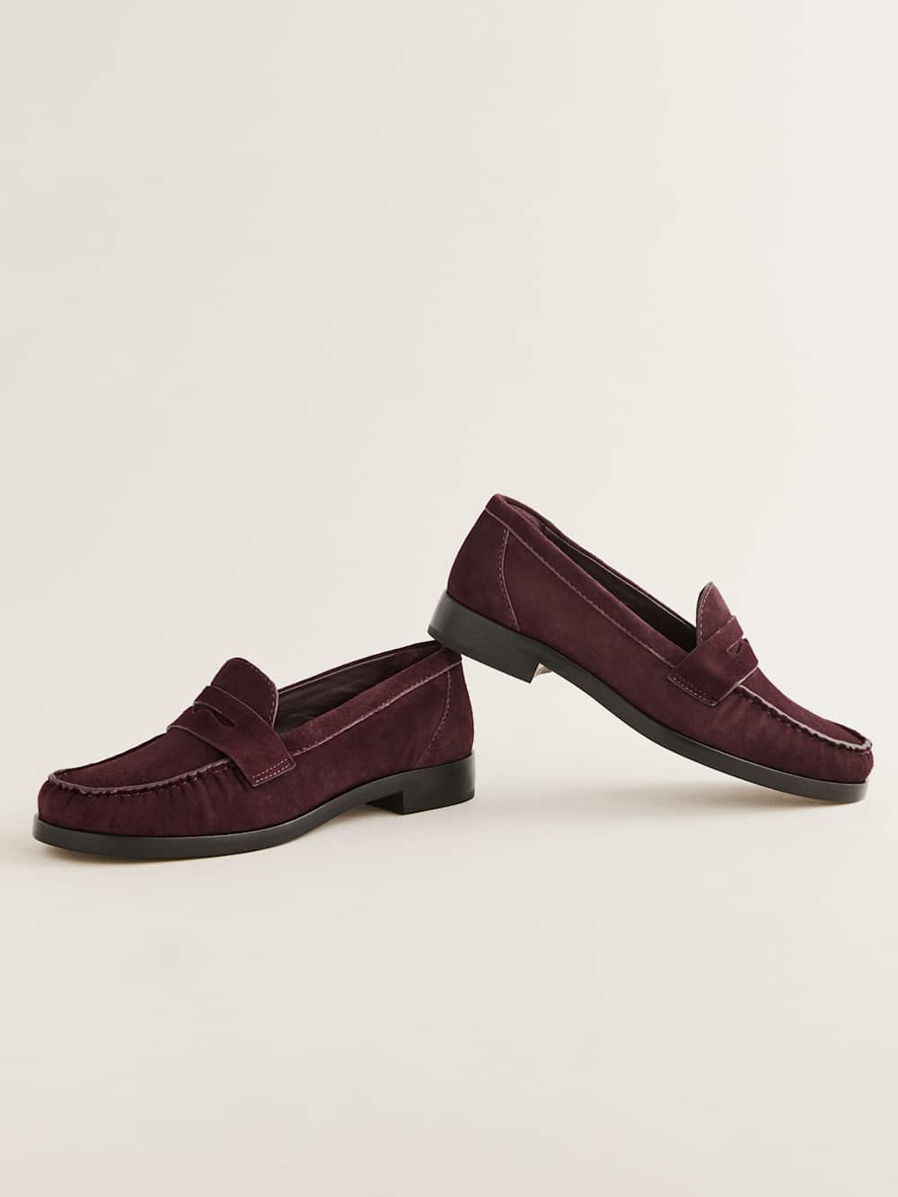 Ani Ruched Loafer - Ruby Suede