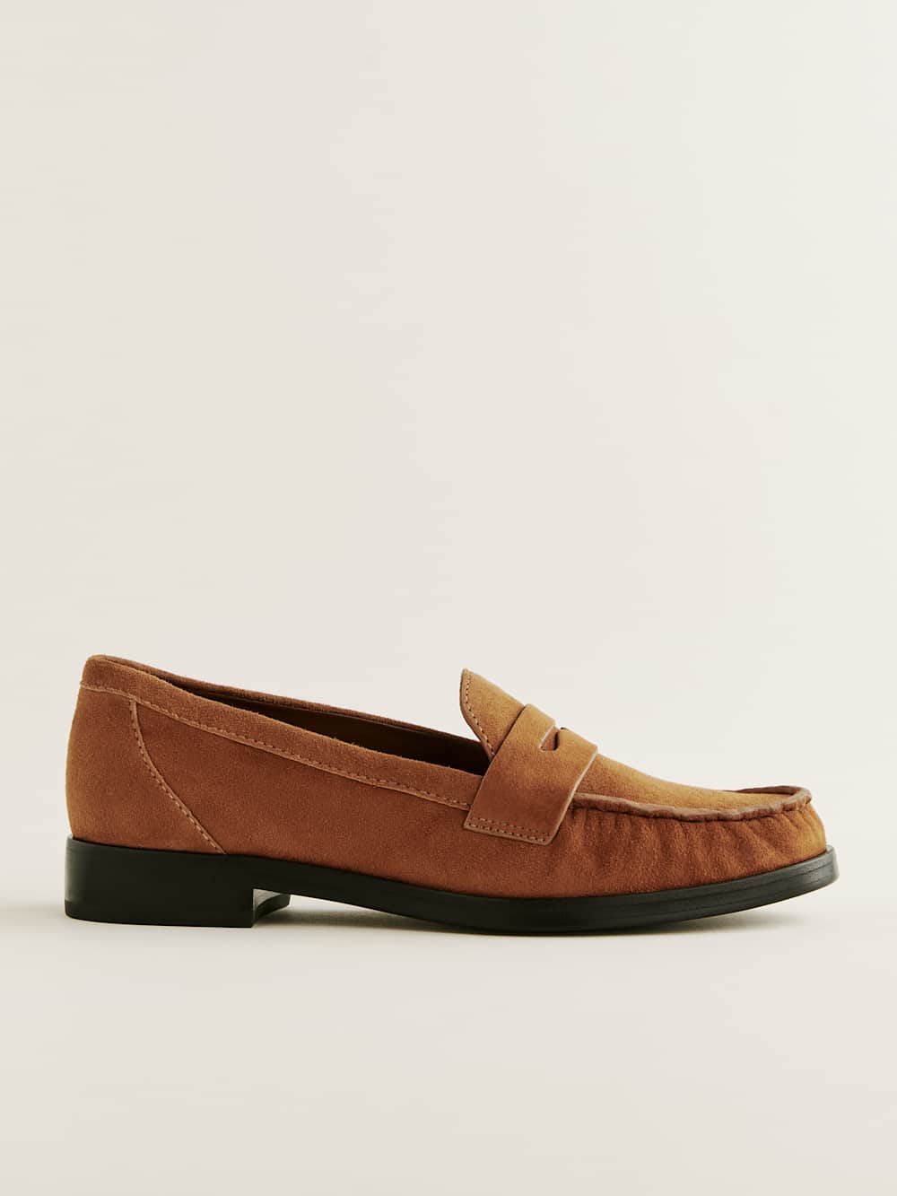 Ani Ruched Loafer - Rum Suede