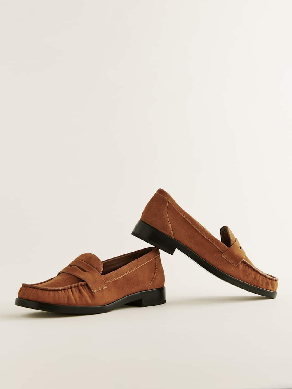 Ani Ruched Loafer - Rum Suede