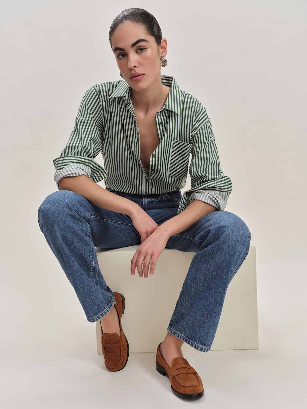 Ani Ruched Loafer - Rum Suede