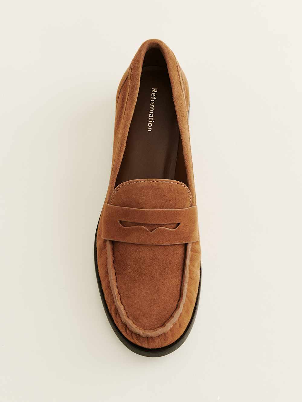 Ani Ruched Loafer - Rum Suede
