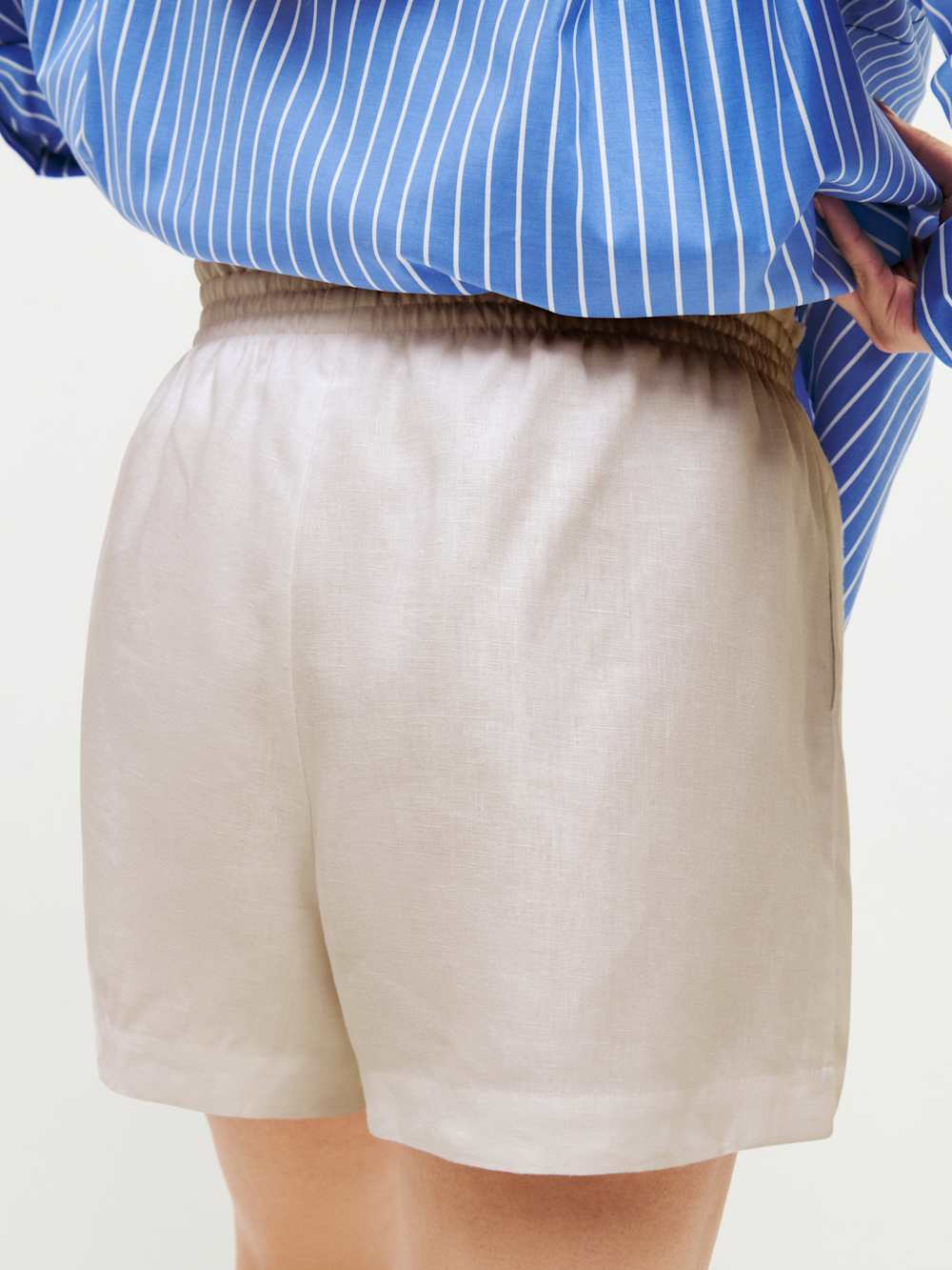 Mila Linen Short Es - Oatmeal