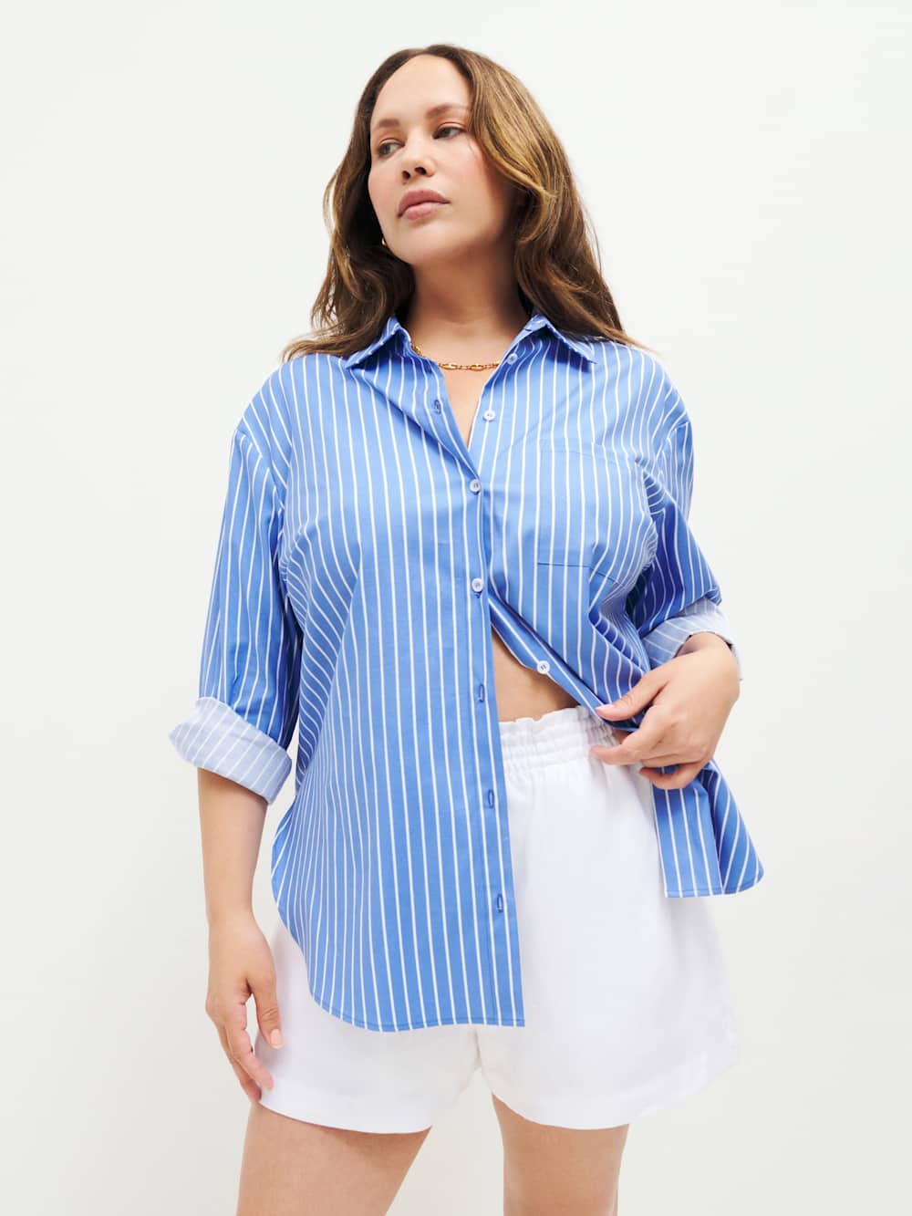 Mila Linen Short Es - White