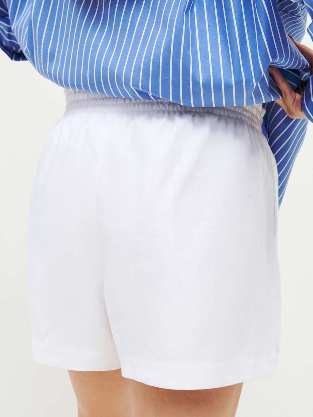 Mila Linen Short Es - White