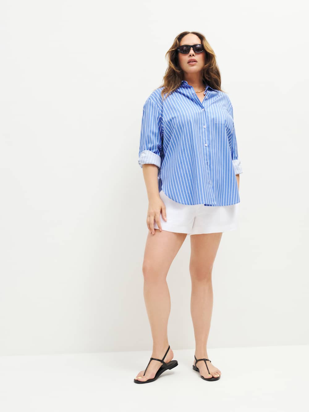 Mila Linen Short Es - White