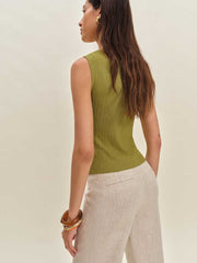 Dusk Knit Top - Moss