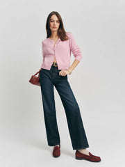 Clara Cashmere Crew Cardigan - Babygirl