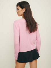 Clara Cashmere Crew Cardigan - Babygirl