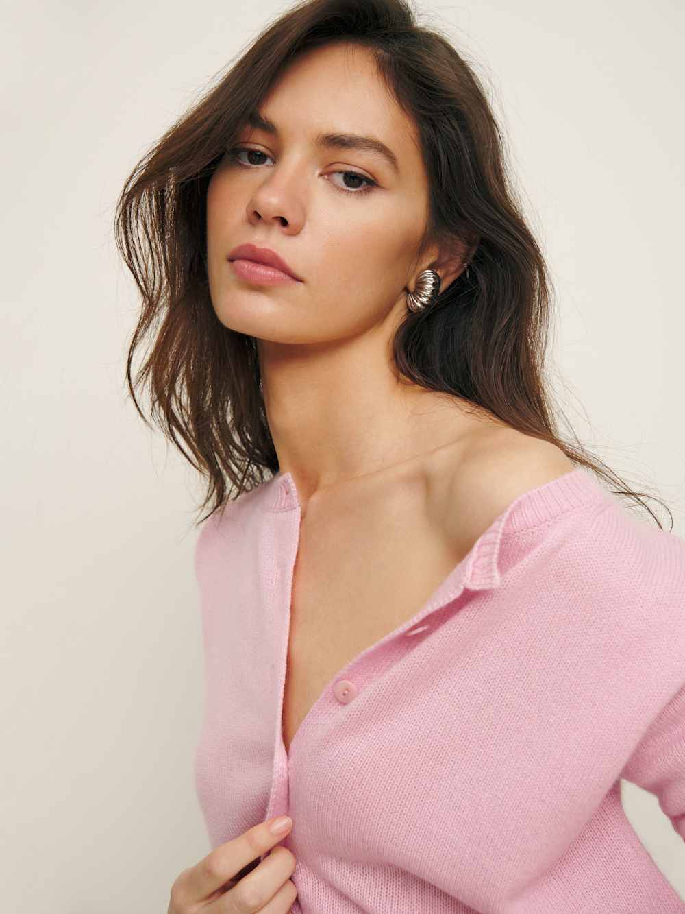 Clara Cashmere Crew Cardigan - Babygirl