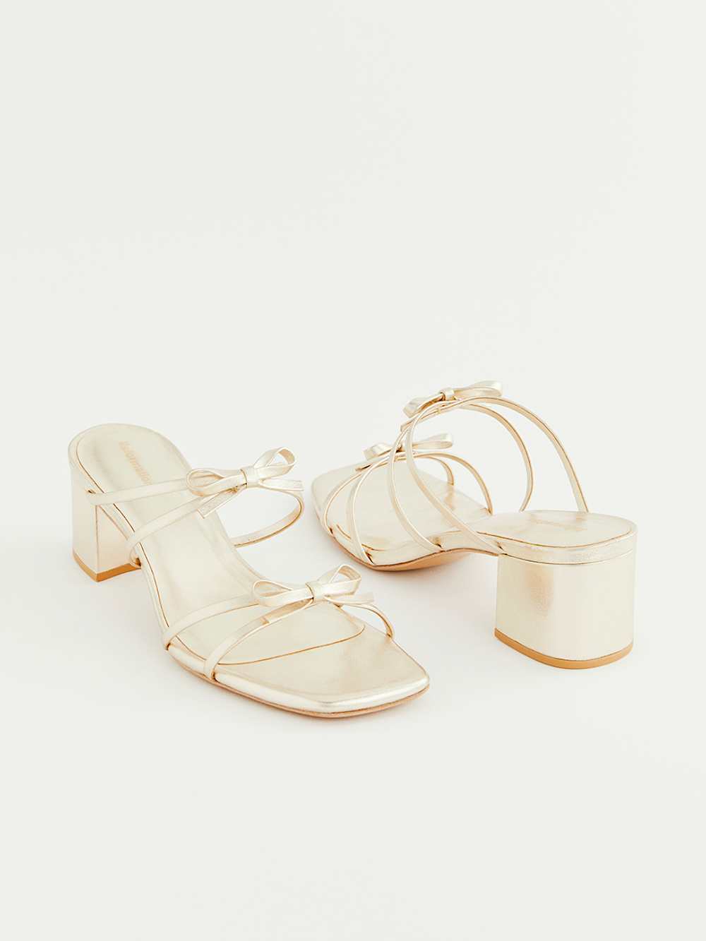 Elodie Block Heeled Sandal - Gold