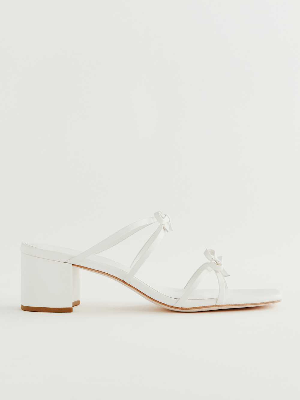 Elodie Block Heeled Sandal - White