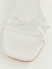 Elodie Block Heeled Sandal - White
