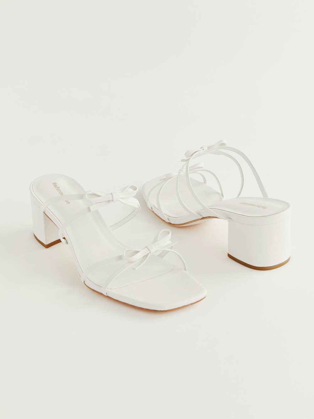 Elodie Block Heeled Sandal - White