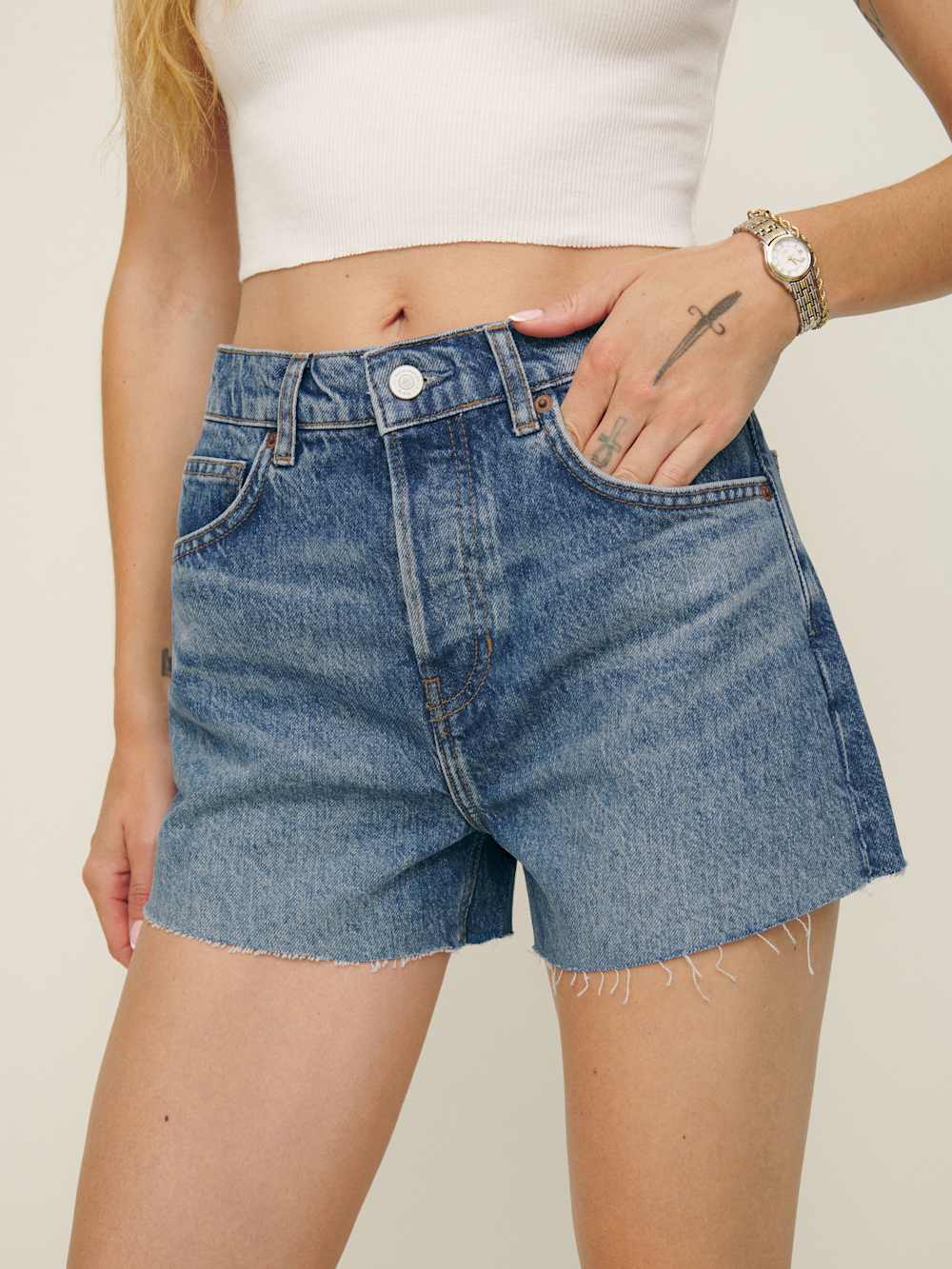 Charlene High Rise Jean Shorts - Colorado