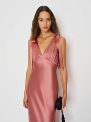 Pernille Silk Dress - Dried Rose