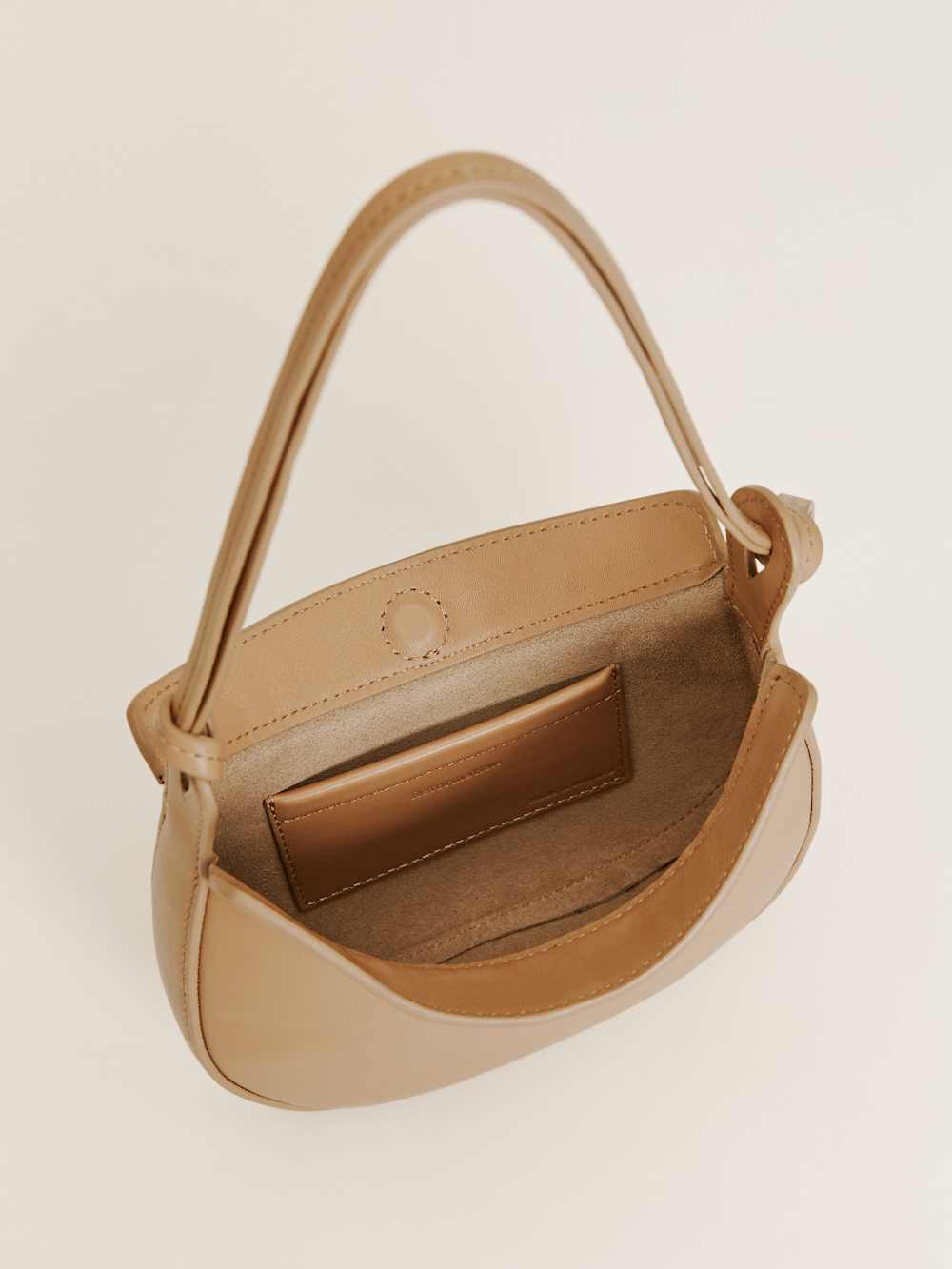 Mini Rosetta Shoulder Bag - Cappuccino Leather