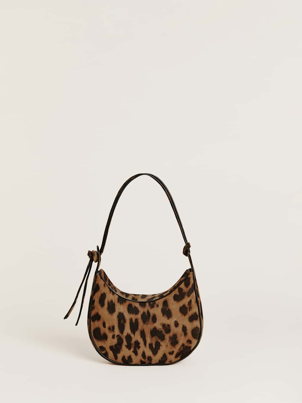 Mini Rosetta Shoulder Bag - Leopard Suede