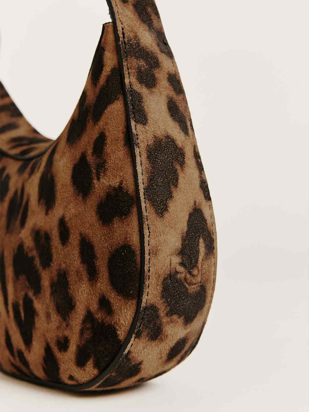 Mini Rosetta Shoulder Bag - Leopard Suede
