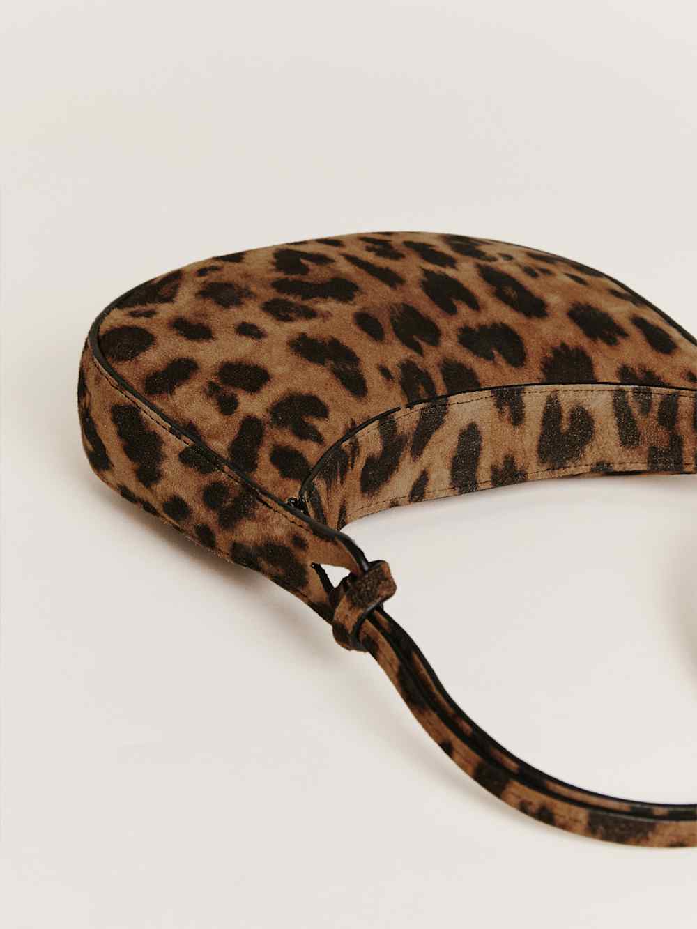 Mini Rosetta Shoulder Bag - Leopard Suede