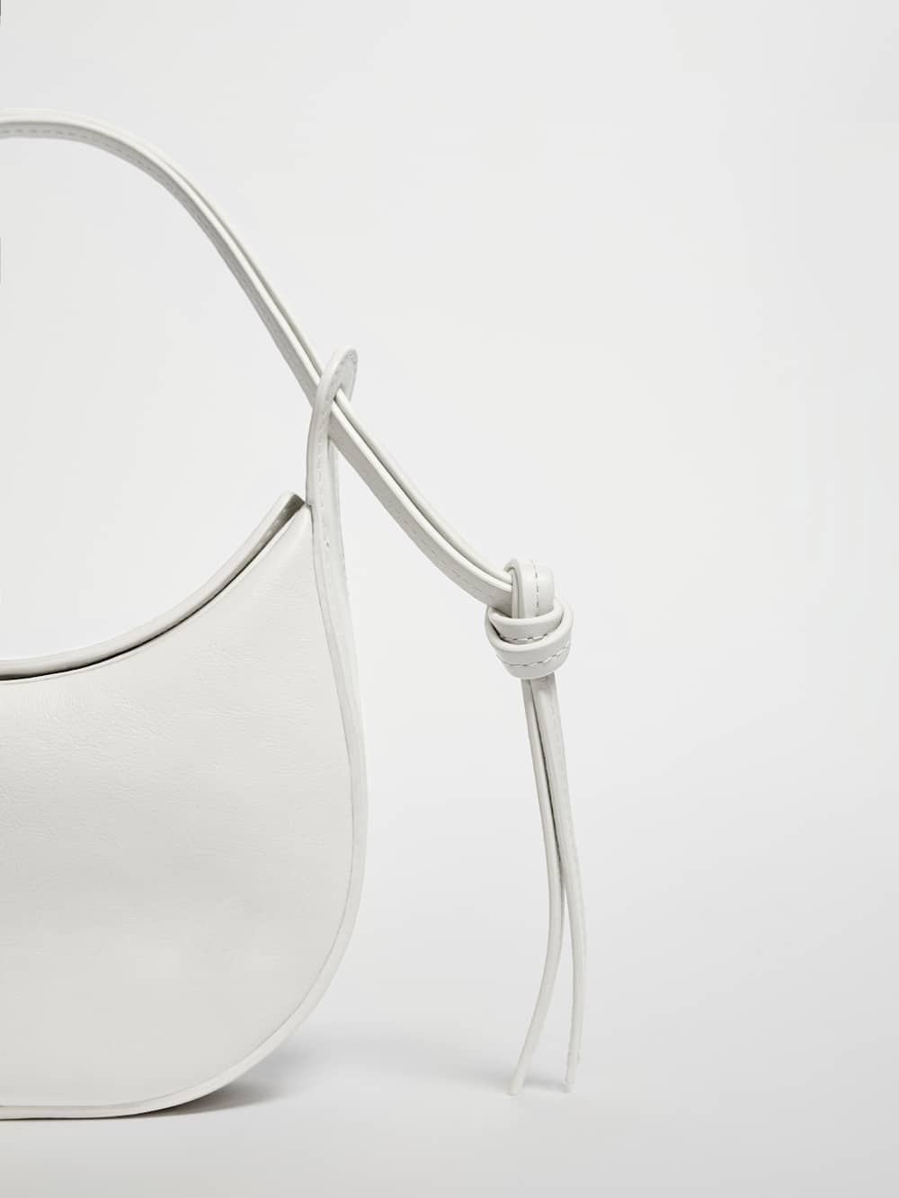 Mini Rosetta Shoulder Bag - White Leather