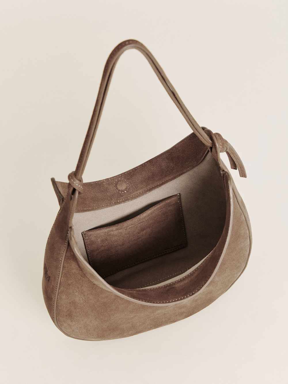 Medium Rosetta Shoulder Bag - Farro Suede