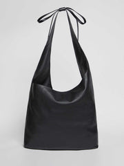 Oversized Vittoria Tote - Black Leather