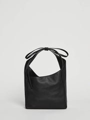 Small Vittoria Tote - Black Leather