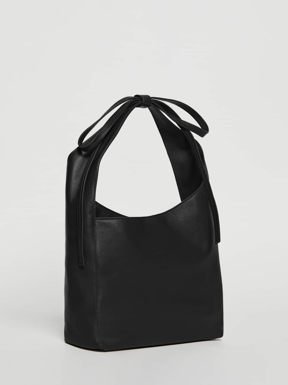 Small Vittoria Tote - Black Leather