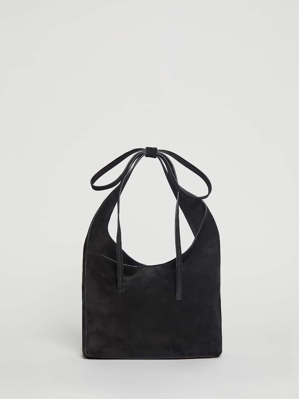 Small Vittoria Tote - Black Suede