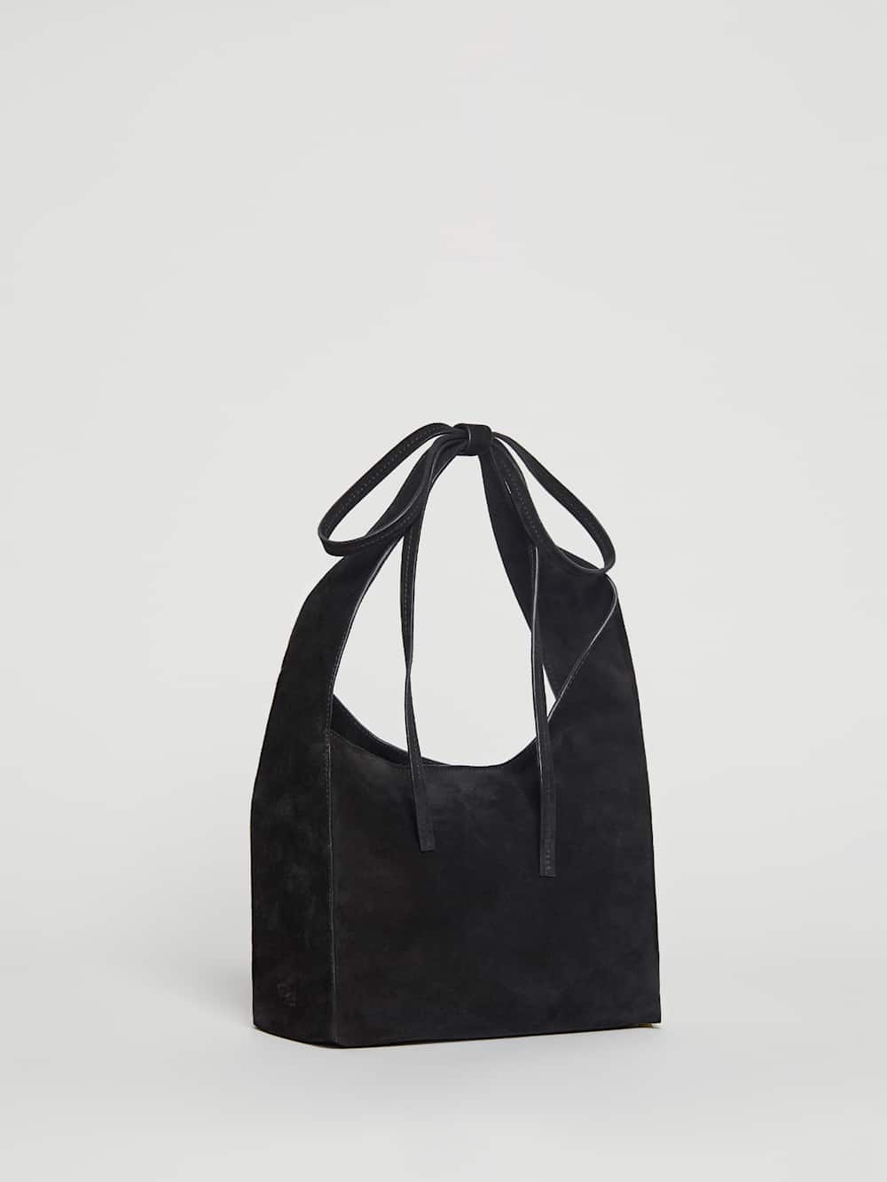 Small Vittoria Tote - Black Suede