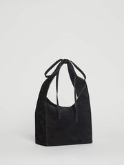 Small Vittoria Tote - Black Suede