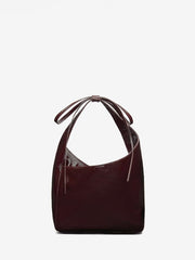 Small Vittoria Tote - Rum Raisin Crinkle Patent